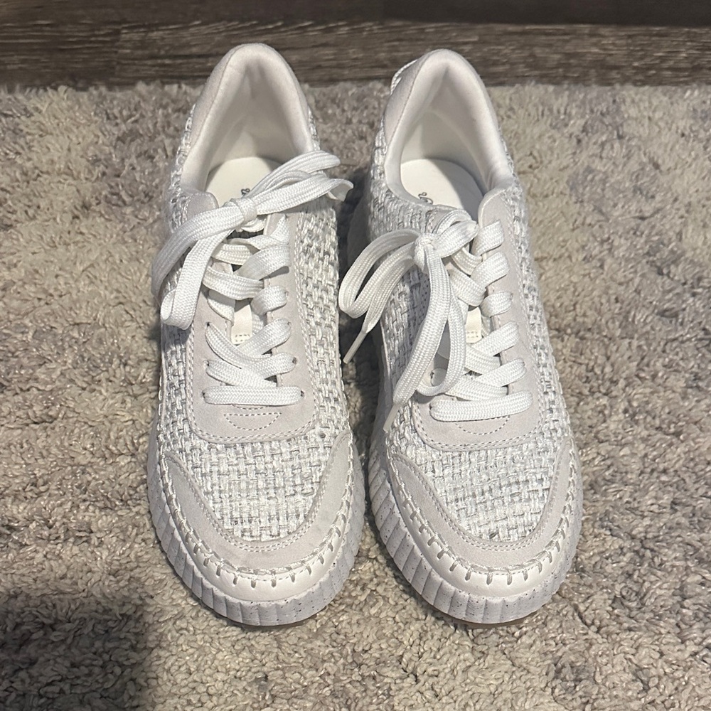 Universal Thread Light Gray Woven Sneakers - image 1